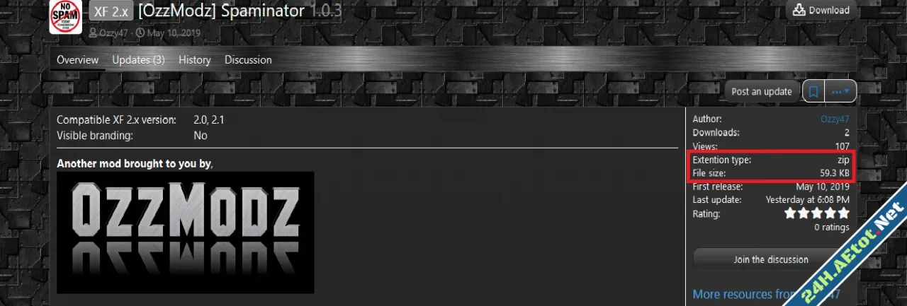 OzzModz XFRM File Extension And Size Display-1.webp